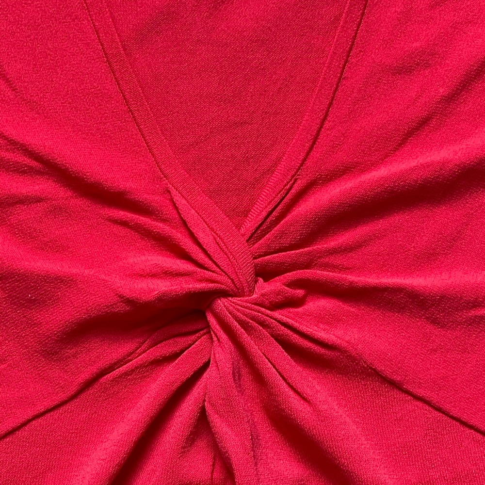Maternity V-Neck Twist Knot At Bust - Picture 3 of 4